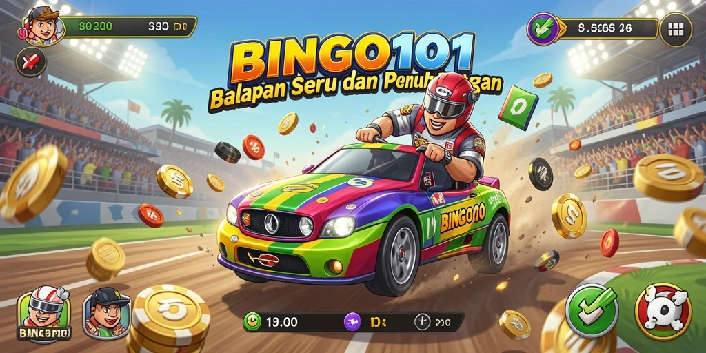 Gameplay balapan intens dan mendebarkan di BINGO101.