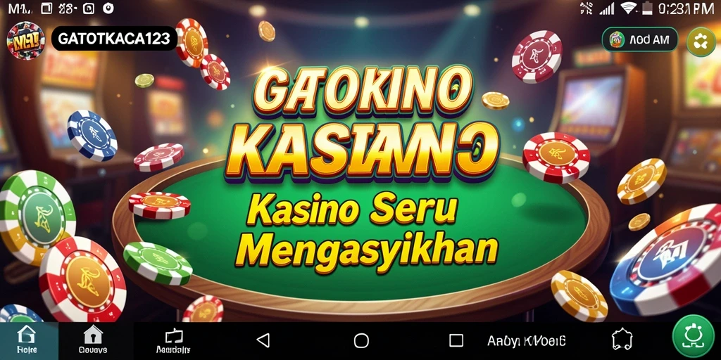 Tampilan gameplay menarik dari GATOTKACA123 yang menyuguhkan suasana Kasino.