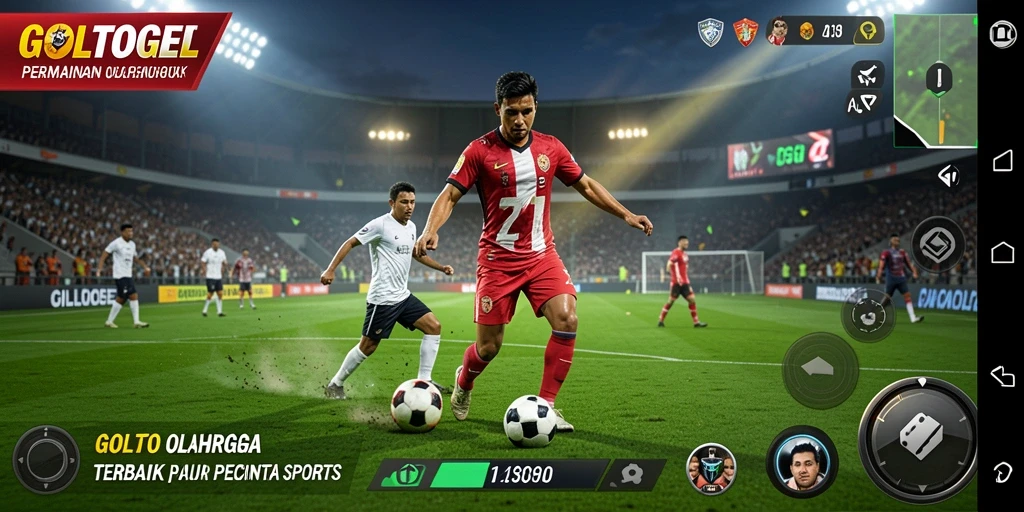 Screenshot gameplay <strong>GOLTOGEL</strong> menunjukkan momen seru dalam pertandingan olahraga.