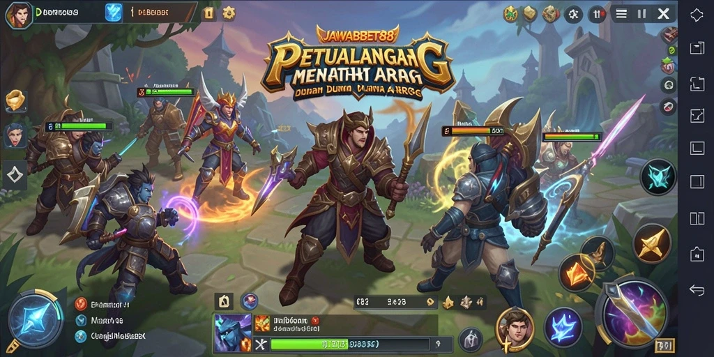 Tampilan gameplay JAWABET88 dengan pertarungan seru dan grafik memukau.
