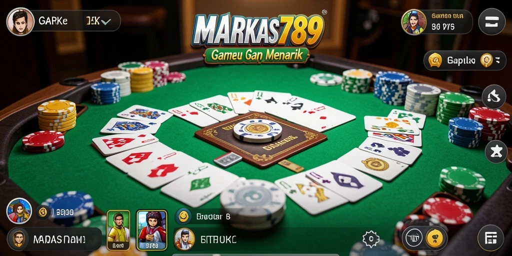 Tampilan gameplay seru dari MARKAS789, permainan Gaple yang menyenangkan.