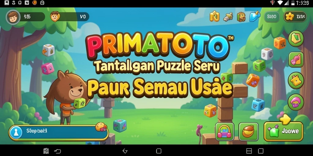 Tampilan gameplay seru PRIMATOTO yang menantang keterampilan puzzle Anda.