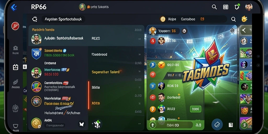 Tampilan screenshot utama RP66 saat gameplay Sportsbook yang mendebarkan.