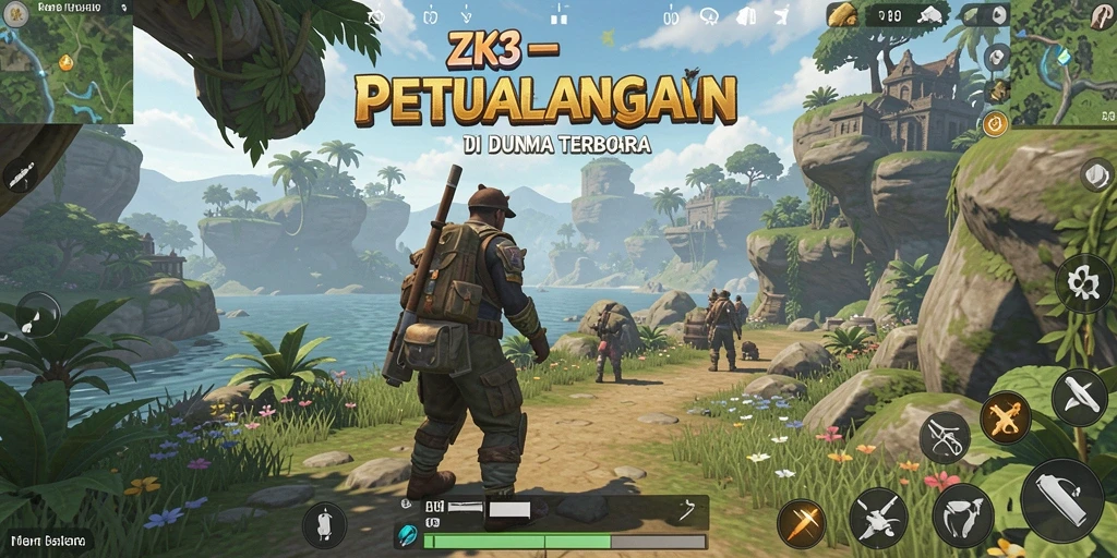 Tangkapan layar ZK3 menunjukkan eksplorasi dunia terbuka yang menakjubkan.